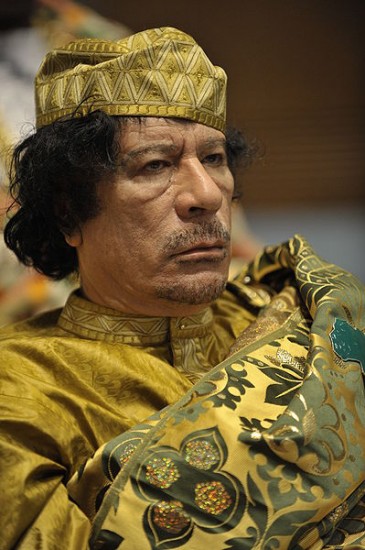 Muammar el-Qaddafi.