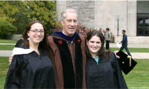 Emily Morse ’05, Dirk Held and Emily Huebscher Meyer ’05.