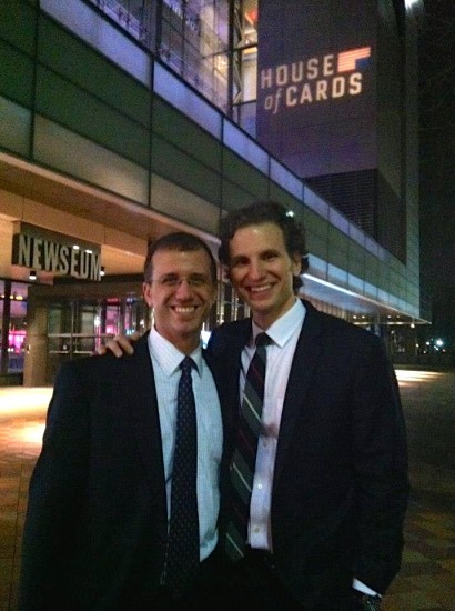 The Arcelus brothers at the House of Cards premier 