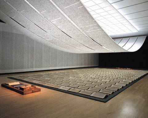 Xu Bing, Book from the Sky, 1987-1991, installation with scrolls, books, and woodblock prints. Photo From: http://www.booklyn.org/artists/book_from_sky.jpg