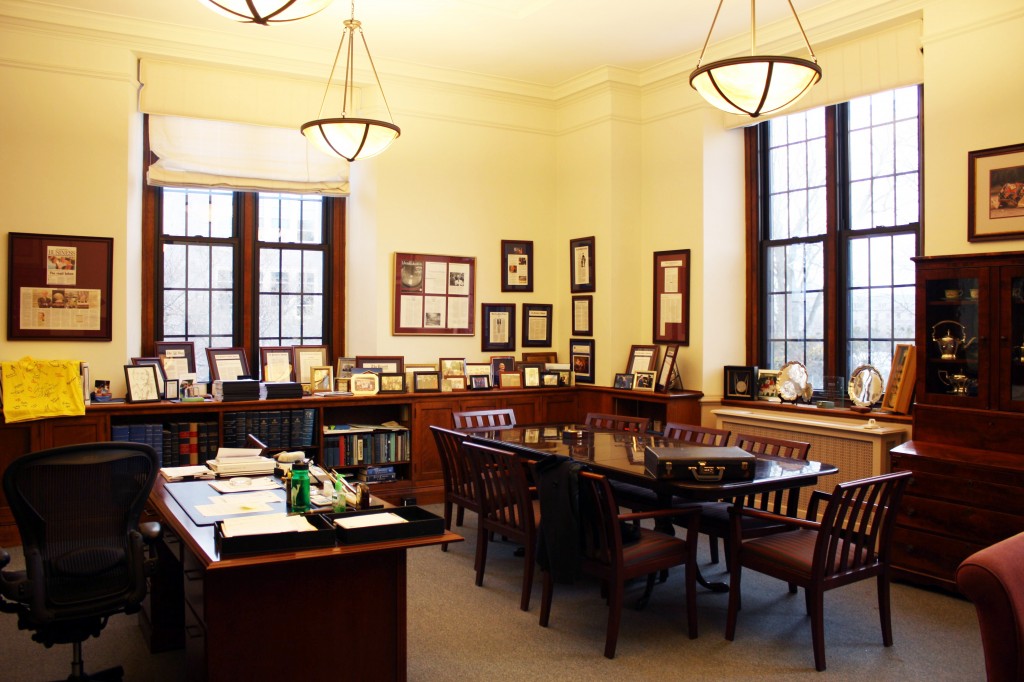 President Leo Higdon's Office. Photo by Hannah Plishtin '13.